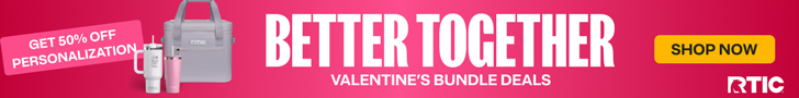 Valentine's Day Sale! 50% off Personalized Valentine's at RTIC Outdoors!