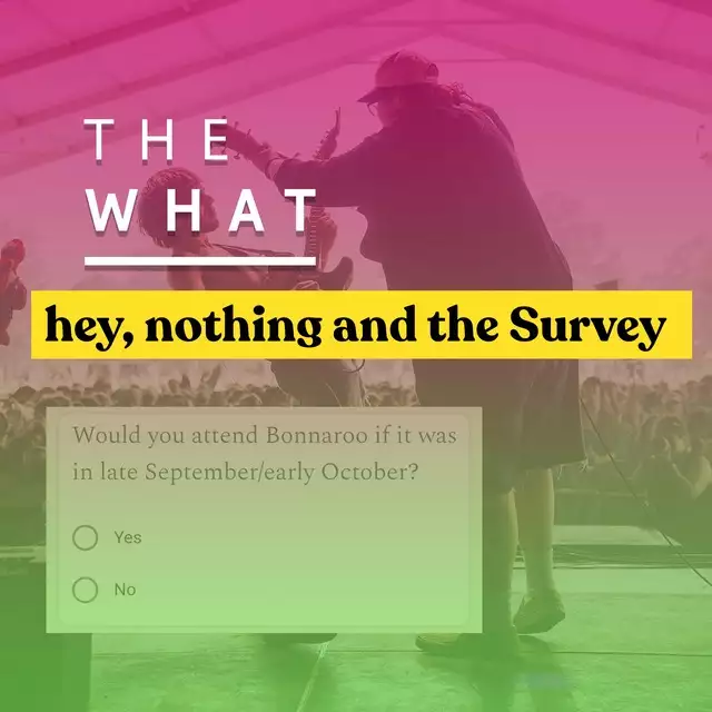 Bonnaroo's Survey Questions and hey, nothing's Big Summer